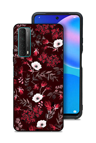 Tolwak غطاء حماية لهاتف هواوي Y7a بنقشة زهور صغيرة وأوراق استوائية