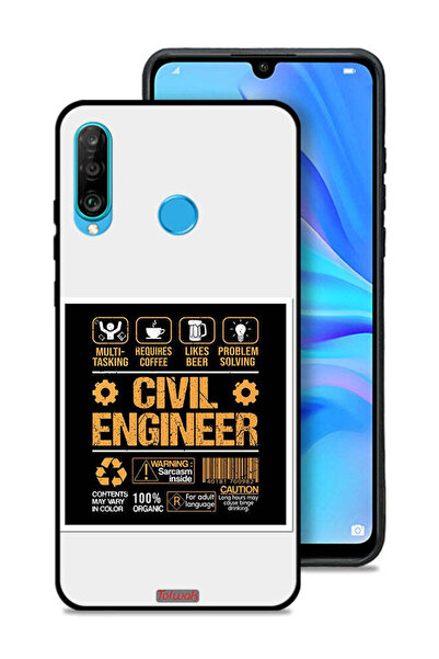 Tolwak غطاء حماية لهاتف هواوي P30 لايت - ملصق مهندس مدني