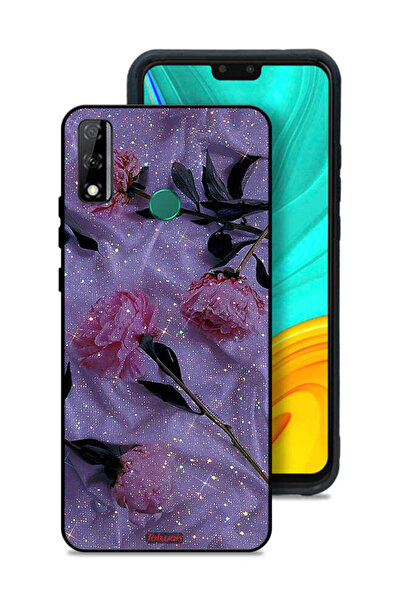 Tolwak غطاء حماية لهاتف هواوي Y8s بنقشة ورود لامعة