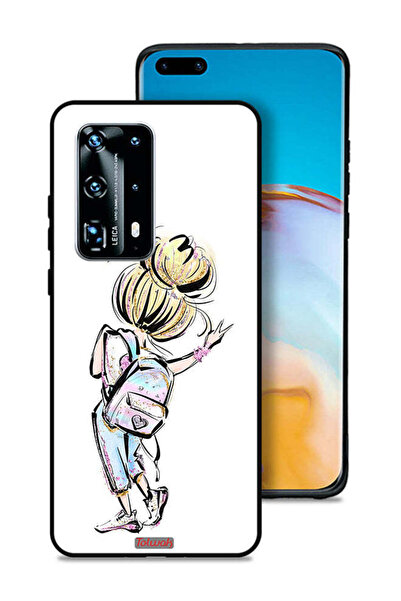 Tolwak غطاء حماية لهاتف هواوي P40 برو بلس 5G، رسم فتاة العودة إلى المدرسة