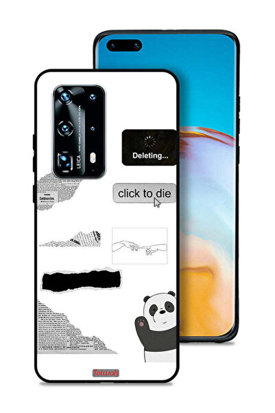 Tolwak Huawei P40 Pro Plus 5G Protective Case Cover Panda Sticker