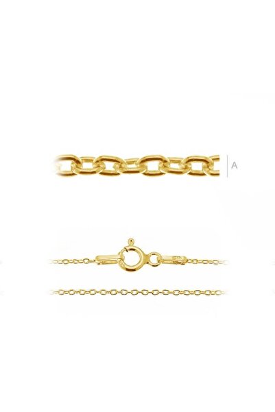 dalimag Lanț din argint 925 placat cu aur de 24k, 50 cm, pandantiv rotund gravat cu litera A