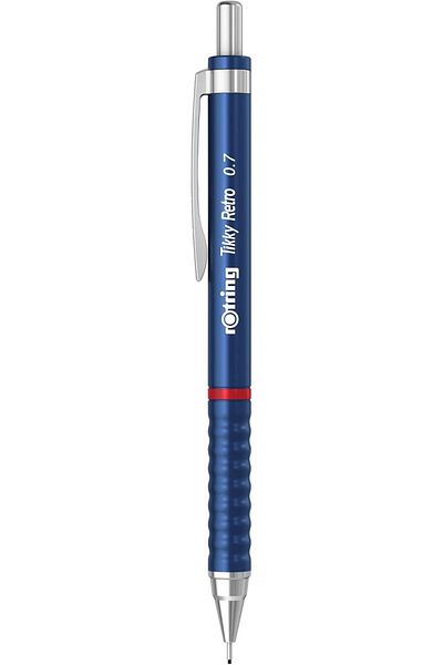 Mena Rise Sirinshop Tikky Retro Versatil Mechanical Pencil Metallic Blue 0.7 mm 1108107