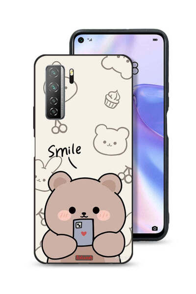 Tolwak غطاء حماية لهاتف هواوي P40 لايت 5G برسومات الدب المبتسم
