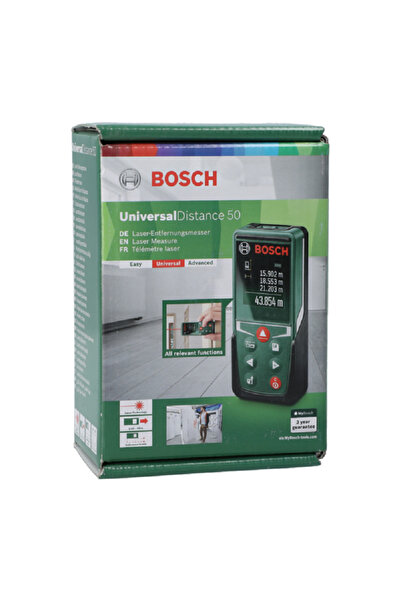 Bosch جهاز قياس المسافة بالليزر العالمي 50 باللونين الأخضر والأسود
