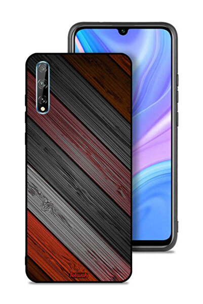 Tolwak غطاء حماية لهاتف هواوي بي سمارت إس بنمط خشبي ملون