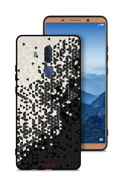 Tolwak غطاء حماية لهاتف هواوي ميت 10 برو بنمط مثلث فني رقمي