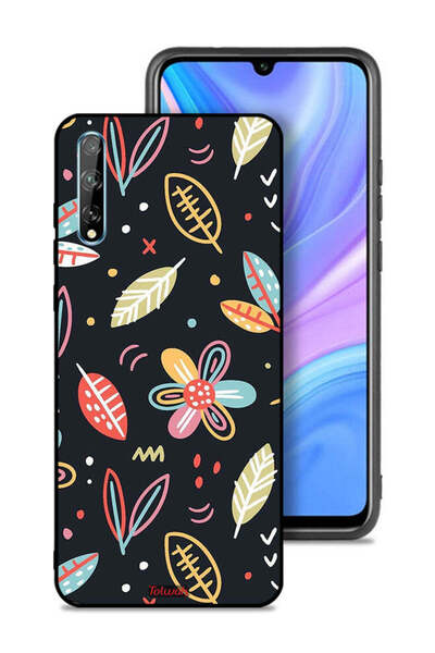 Tolwak غطاء حماية لهاتف هواوي بي سمارت إس بتصميم زهور وأوراق فنية تجريدية
