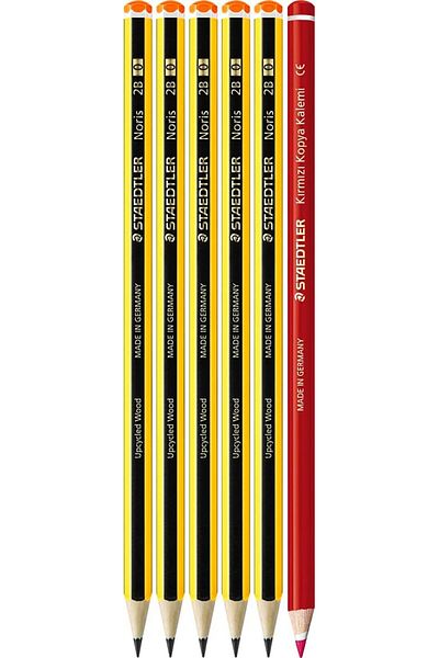 Mena Rise Şirinshop 120-0 Noris 2B Pencil (5 Pieces) & 13144-23Ln & Red Copy Pencil 1108