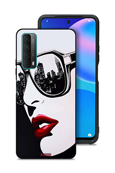 Tolwak غطاء حماية لهاتف هواوي بي سمارت (2021) بتصميم وجه فتاة وفن تجريدي