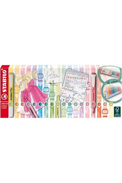 Mena Rise Diyar-Ifırsatshop Swing Cool - Highlighter - 18-Piece Table Set - Various Colors 8 Neon Colors and