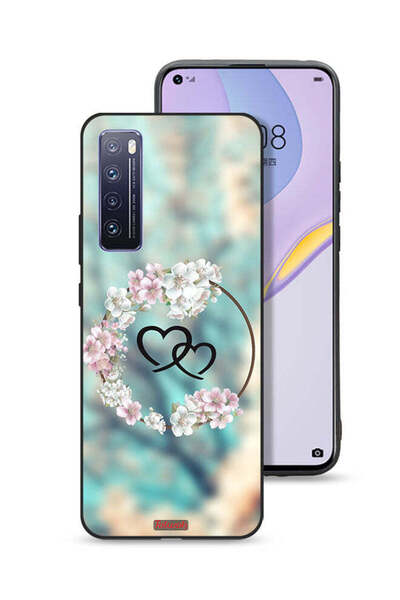 Tolwak غطاء حماية لهاتف هواوي نوفا 7 5G برسومات قلوب ورسومات خواتم