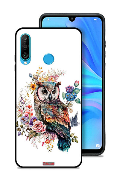 Tolwak غطاء حماية لهاتف هواوي نوفا 4e بتصميم بومة فنية تجريدية