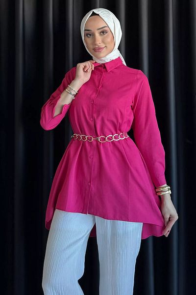 julude Φούξια Αλυσίδα Ζώνη Hijab Τουνίκ