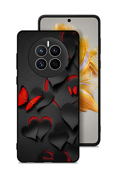 Tolwak غطاء حماية لهاتف هواوي ميت 50 بنقشة قلوب وفراشات