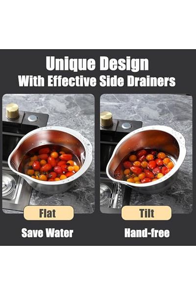 Mena Rise Şirinshop Multi-Purpose Rice Fruit Pasta Strainer Stainless 304 Steel 1108107