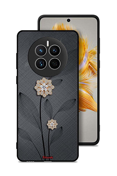 Tolwak غطاء حماية لهاتف هواوي ميت 50 بتصميم زهور ماسية