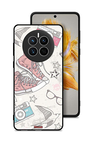 Tolwak غطاء حماية لهاتف هواوي ميت 50 بتصميم حذاء من القماش وفن الكاميرا