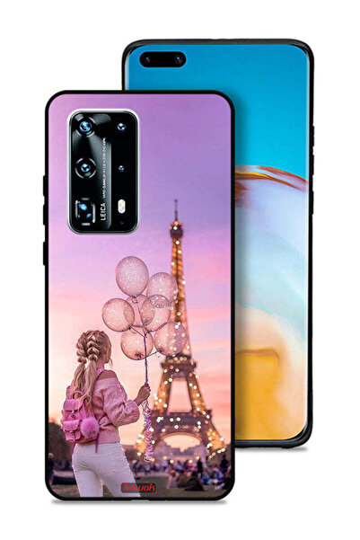 Tolwak غطاء حماية لهاتف هواوي بي 40 برو بلس 5G، فتاة تحمل بالونات