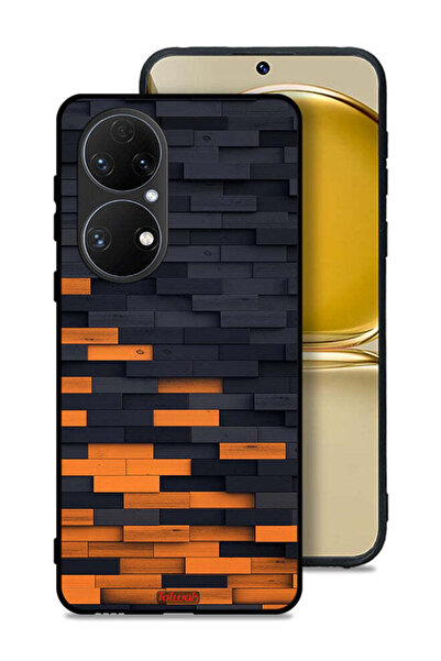 Tolwak Huawei P50E Protective Case Cover Wooden Wall