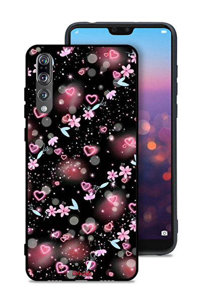 Tolwak غطاء حماية لهاتف هواوي بي 20 برو بنقشة قلوب وأزهار صغيرة