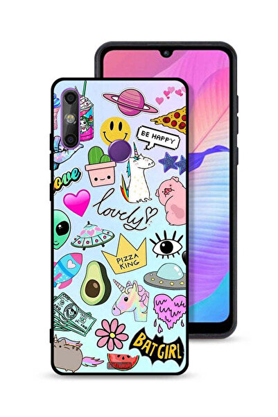 Tolwak غطاء حماية لهاتف هواوي إنجوي 20e بملصقات جميلة