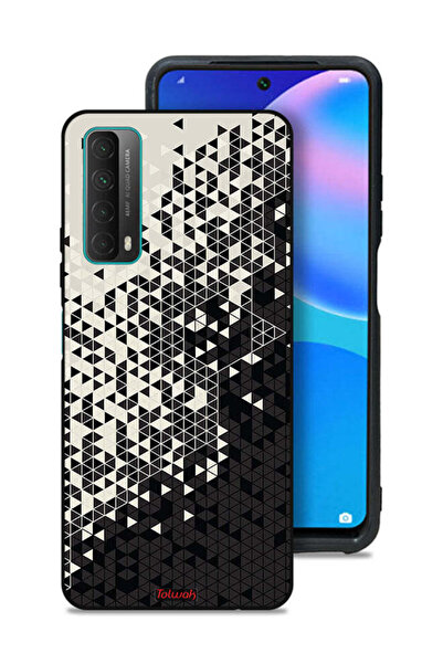 Tolwak غطاء حماية لهاتف هواوي Y7a بنمط مثلث فني رقمي