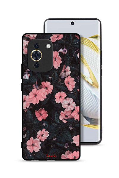 Tolwak غطاء حماية لهاتف هواوي نوفا 10 - لون الخوخ والورود الصغيرة