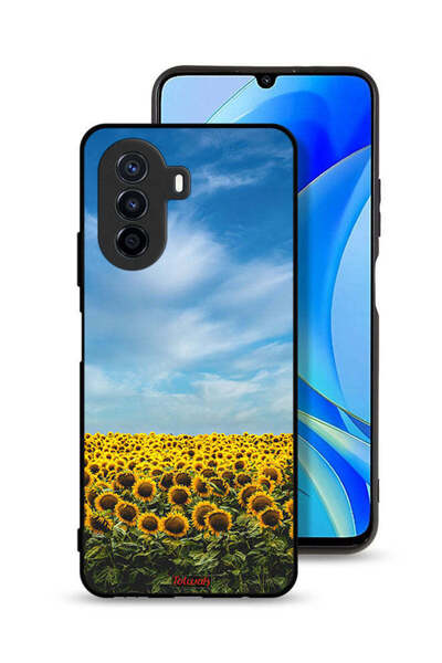 Tolwak غطاء حماية لهاتف هواوي نوفا Y70 بطبعة عباد الشمس تحت السماء