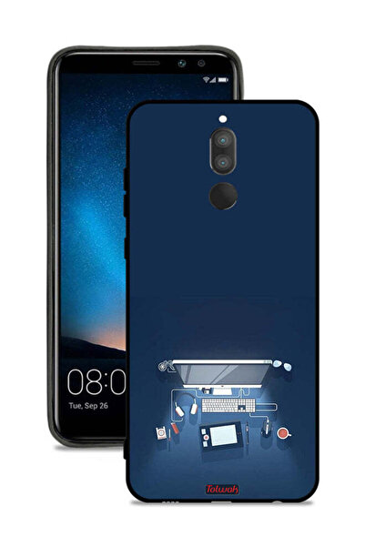 Tolwak غطاء حماية لهاتف هواوي ميت 10 لايت بتصميم فني على شكل مكتب كمبيوتر