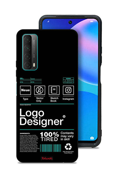 Tolwak غطاء حماية لهاتف هواوي بي سمارت (2021) - ملصق مصمم بشعار