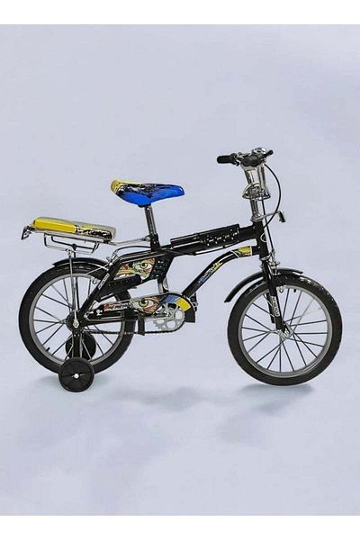 BabyCara Rambo Bicycle 3 Sizes 12/14/16Inch With Double Seat Adjustable Eva Tire Supported Wheels Multicolor