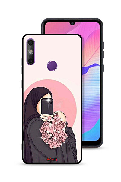 Tolwak غطاء حماية لهاتف هواوي إنجوي 20e بتصميم فن التقاط صور سيلفي مع حمل الزهور