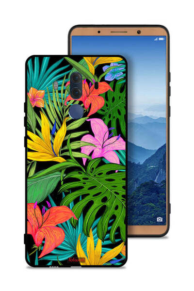 Tolwak غطاء حماية لهاتف هواوي ميت 10 برو بنقشة زهور استوائية وأوراق شجر
