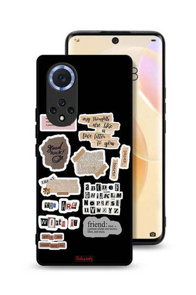 Tolwak غطاء حماية لهاتف هواوي نوفا 9 مع ملصقات اقتباسات الحظ السعيد