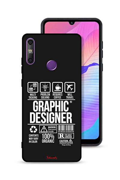 Tolwak Huawei Enjoy 20e Protective Case Cover Graphic Designer Sticker
