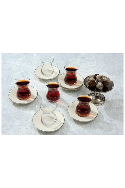 Porland Platinum Tea Set for 6 People