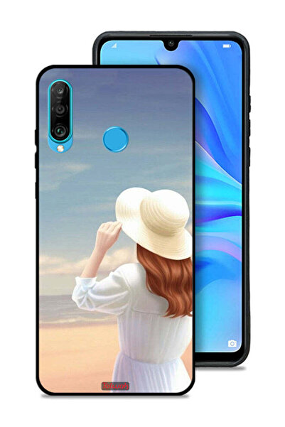 Tolwak غطاء حماية لهاتف هواوي نوفا 4e بتصميم فتاة قبعة واقفة