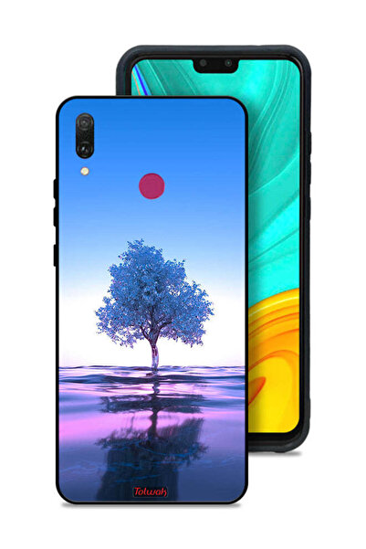 Tolwak غطاء حماية لهاتف هواوي Y9 (2019) بتصميم شجرة نيون وانعكاس مائي فني رقمي