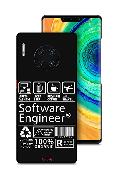 Tolwak غطاء حماية لهاتف هواوي ميت 30 إي برو 5G، ملصق مهندس برمجيات