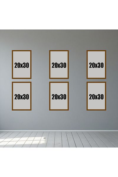 Tooall 20X30 Brown Blank Frame Set – 1-Piece, 2-Piece, 3-Piece, 6-Piece, 9-Piece Wall Decor Frame