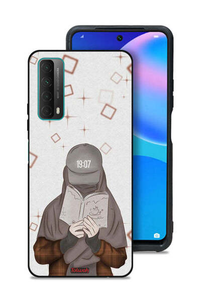 Tolwak غطاء حماية لهاتف هواوي بي سمارت (2021) بتصميم فتاة تقرأ الفن