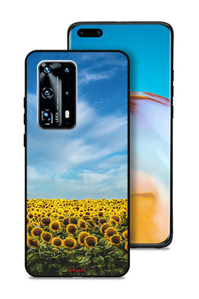 Tolwak غطاء حماية لهاتف هواوي بي 40 برو بلس 5G، نقشة عباد الشمس تحت السماء