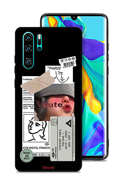 Tolwak غطاء حماية لهاتف هواوي P30 Pro بملصق لطيف
