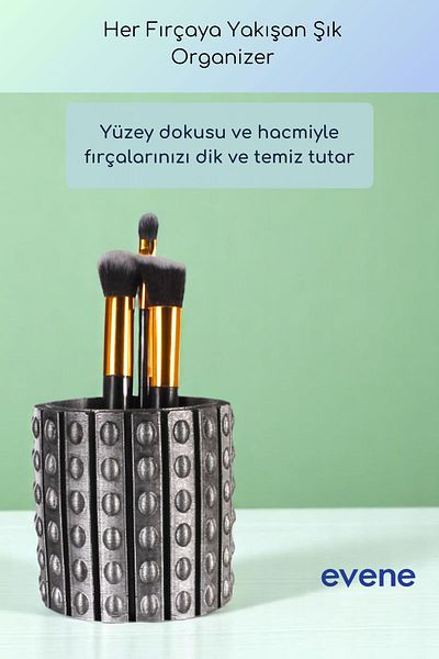 Evene Organizer μακιγιάζ Βούρτσα μακιγιάζ Organizer Organizer Ασημί Αντίκα Χρώμα Μοντέλο 91