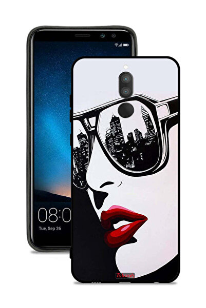 Tolwak غطاء حماية لهاتف هواوي ميت 10 لايت بتصميم وجه فتاة وفن تجريدي