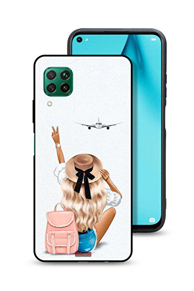 Tolwak غطاء حماية لهاتف هواوي P40 لايت 4G - فتاة تحب السفر