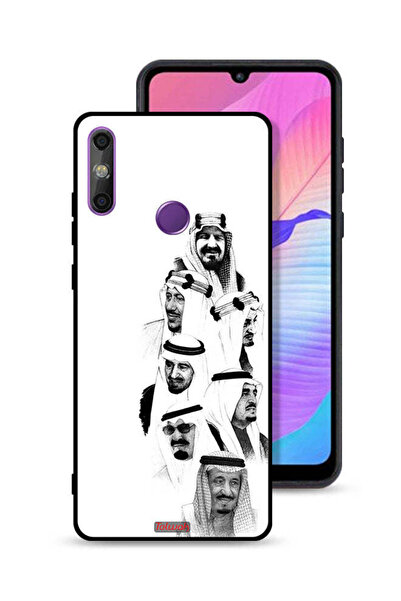 Tolwak غطاء حماية لهاتف هواوي إنجوي 20e - فن ملوك السعودية - أبيض وأسود