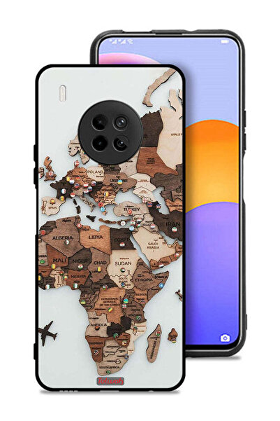 Tolwak غطاء حماية لهاتف Huawei Y9a بتصميم خريطة العالم