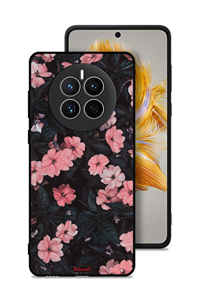 Tolwak غطاء حماية لهاتف هواوي ميت 50 - لون الخوخ والورود الصغيرة